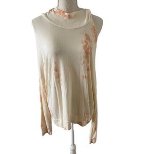 LAmade Cut Out Essex Tie Dye Sweatshirt Cozy Loungewear‎ Top Size Large NWT